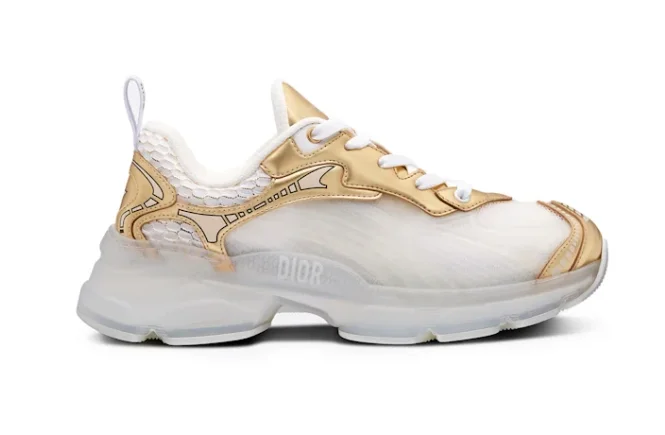 디올 Vibe 스니커즈 화이트 골드