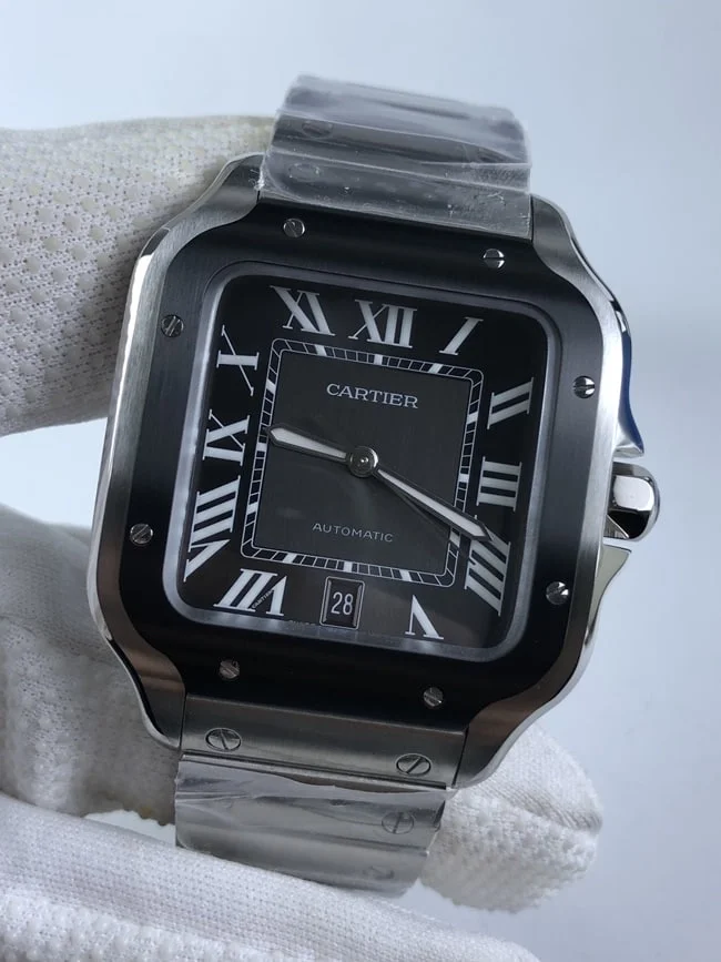 까르띠에 산토스 40mm 라지 블랙다이얼