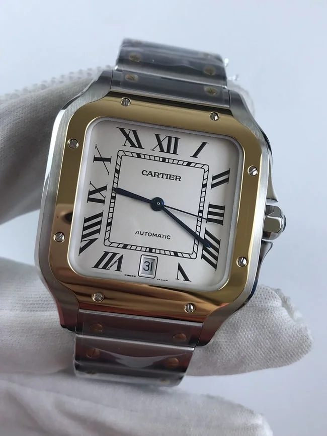 까르띠에 산토스 40mm 라지 옐로우 골드