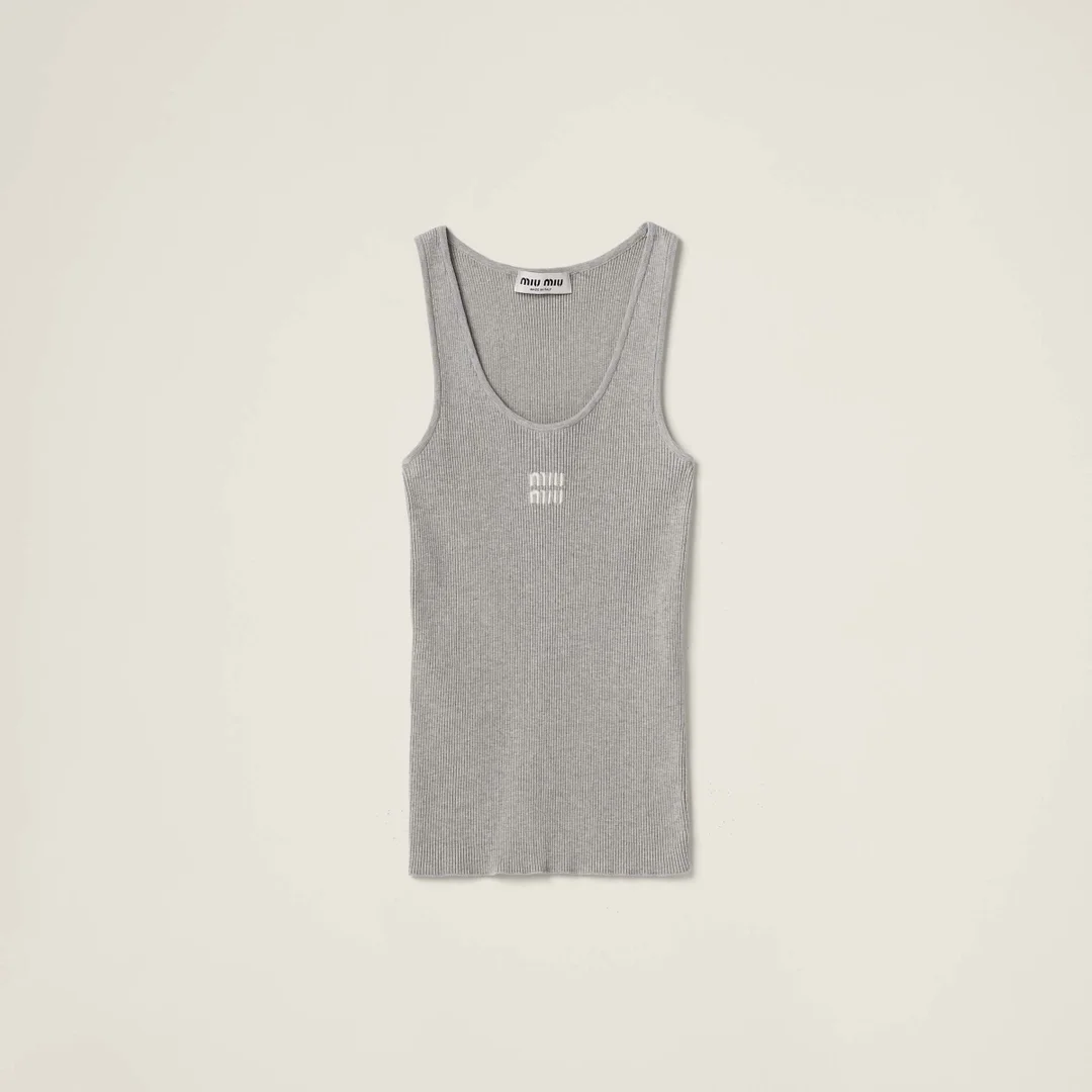 미우미우 코튼 니트 탱크 탑