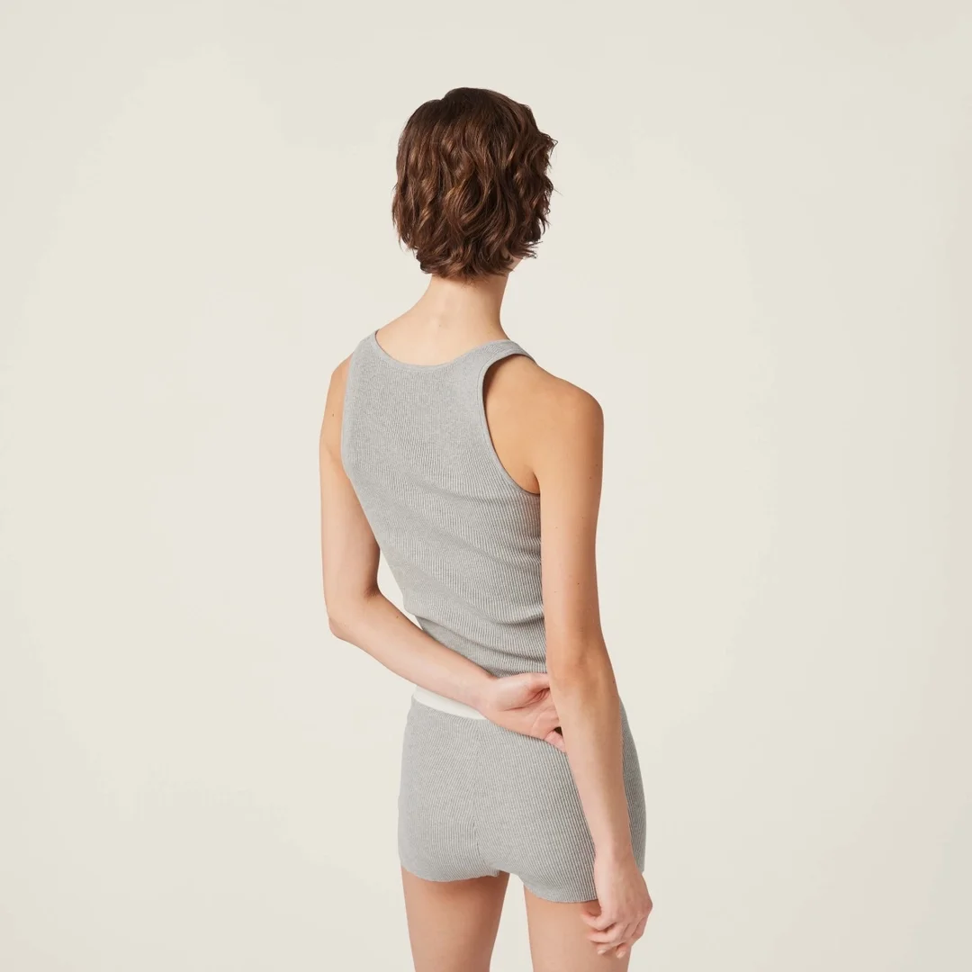 미우미우 코튼 니트 탱크 탑