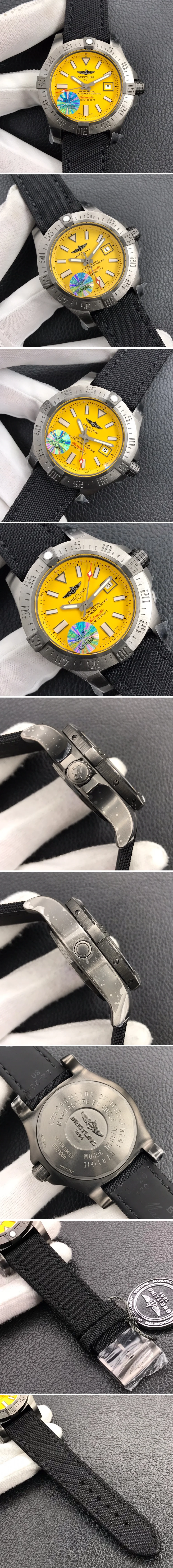 브라이틀링 어벤져2 씨울프 스틸 옐로우판