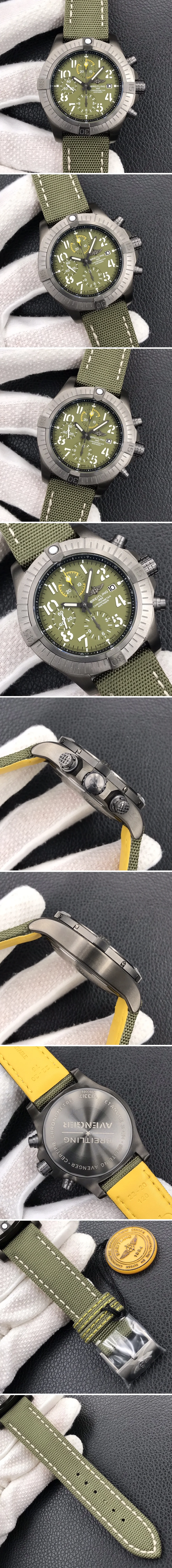 브라이틀링 어벤저 크로노그래프 그린