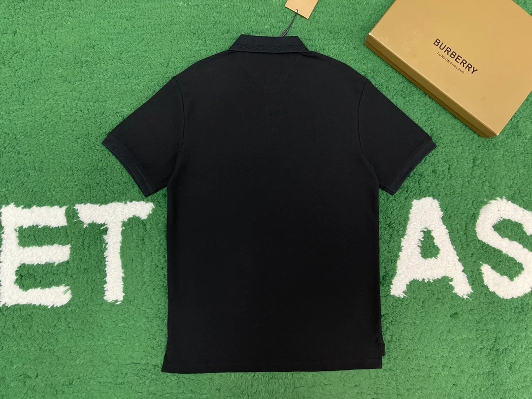 버버리 코튼 폴로 셔츠 블랙
