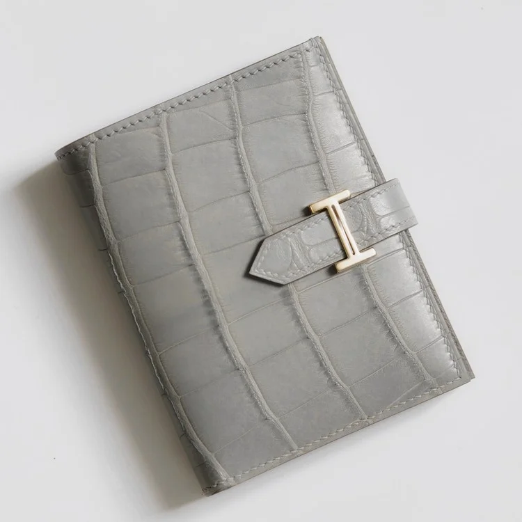 에르메스 베안 컴팩트 악어가죽