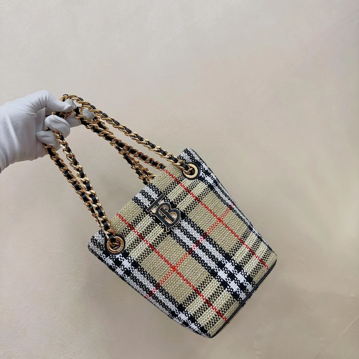 버버리 롤라 빈티지 체크 부클레 버킷백