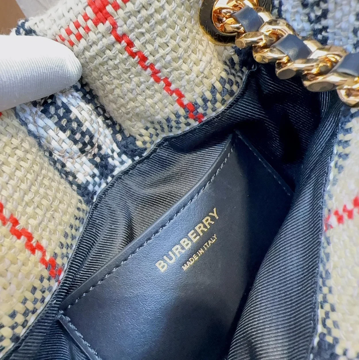 버버리 롤라 빈티지 체크 부클레 버킷백