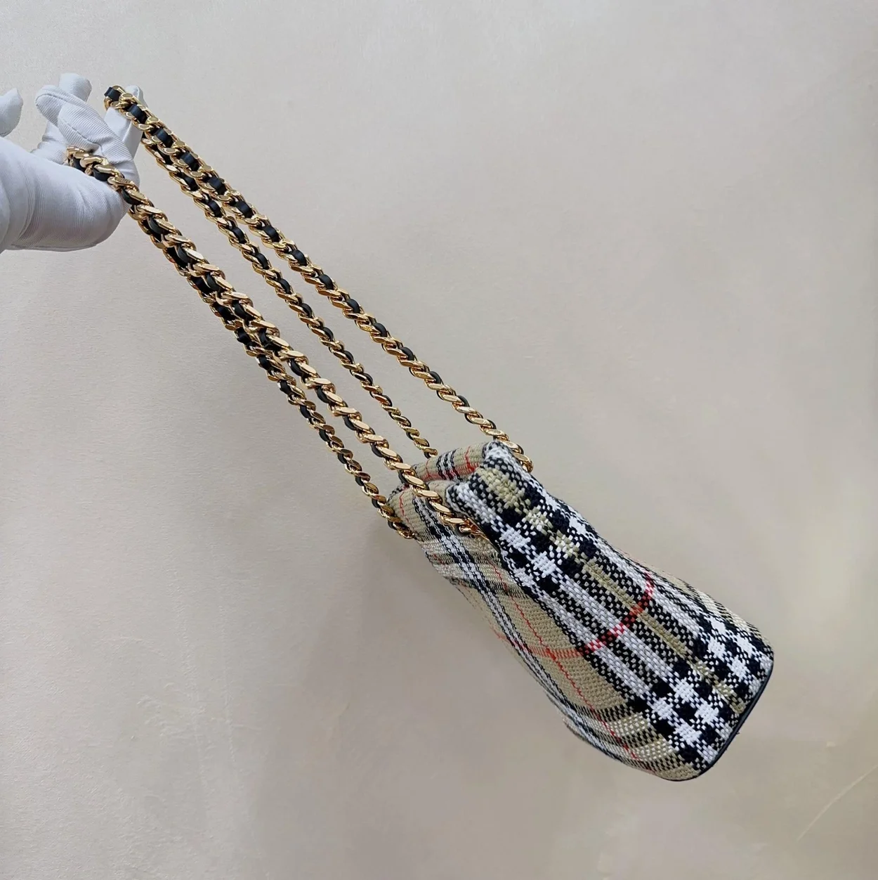 버버리 롤라 빈티지 체크 부클레 버킷백