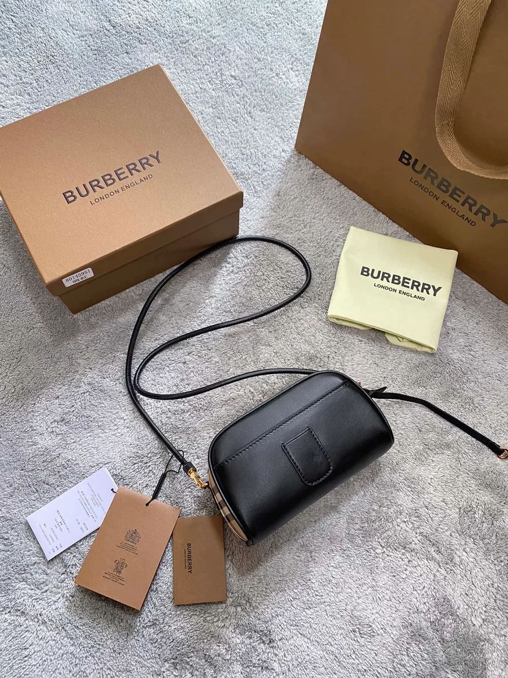 버버리 빈티지 체크 큐브 크로스백