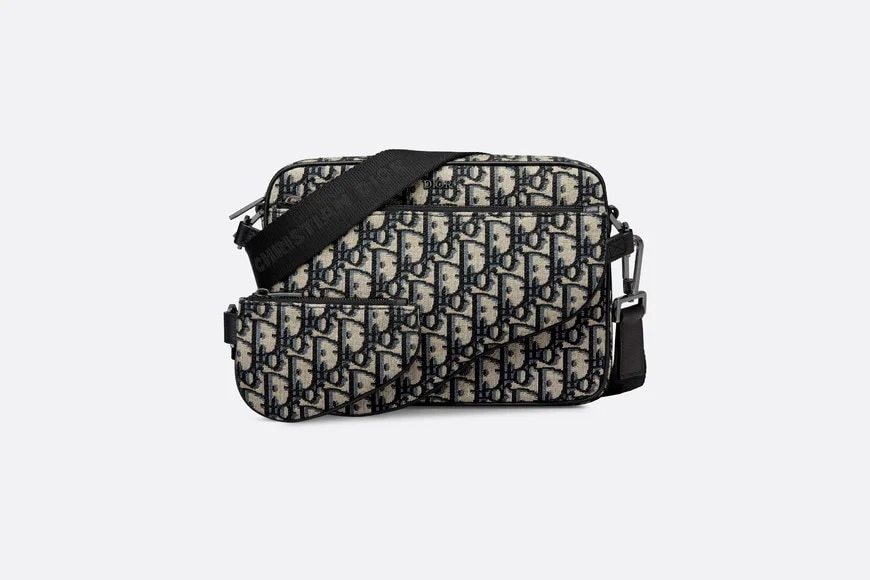 디올 새들 트리플 파우치 베이지