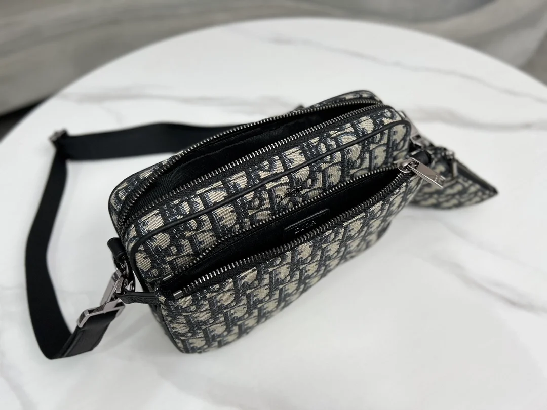 디올 새들 트리플 파우치 베이지