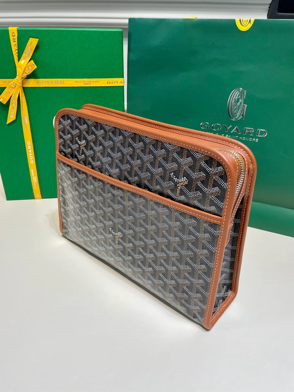 고야드 쥬방스 백 GM 탄