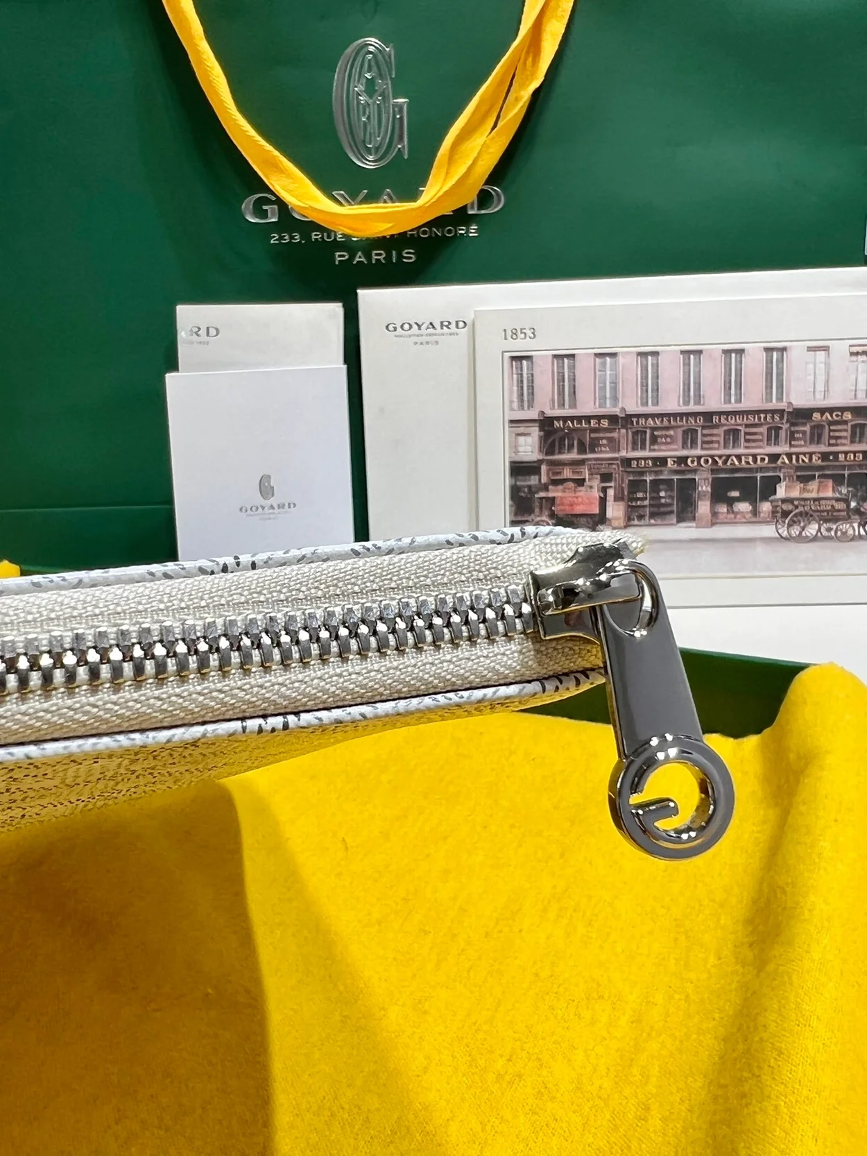 고야드 세나 클러치 MGM 화이트