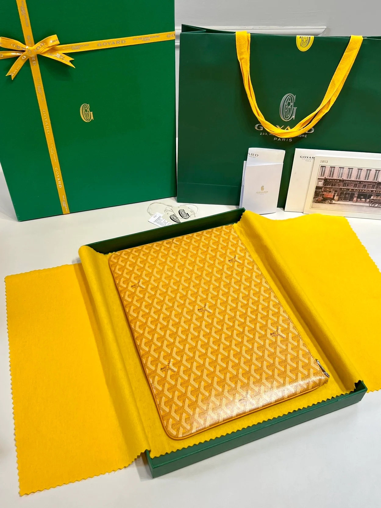 고야드 세나 클러치 MGM 옐로우