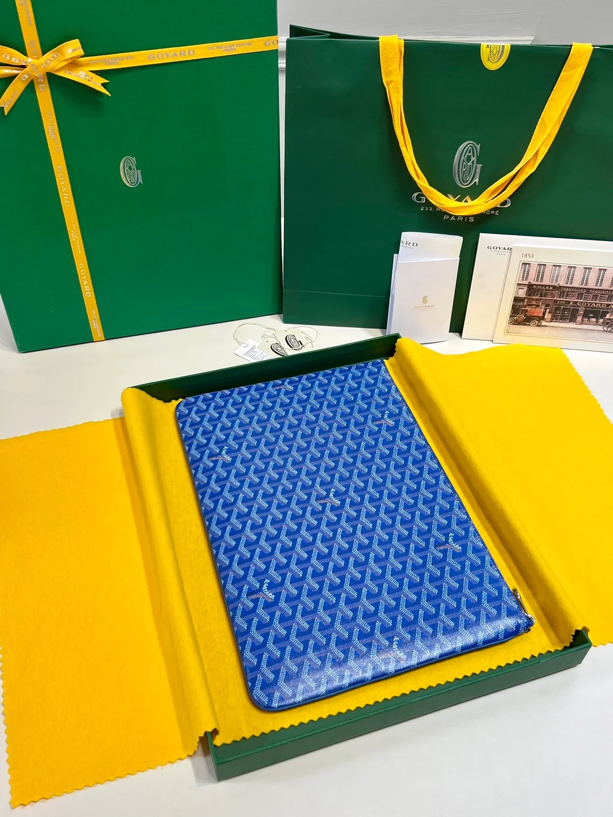 고야드 세나 클러치 MGM 블루