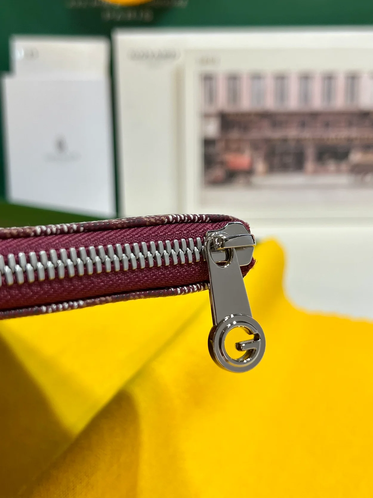 고야드 세나 클러치 MGM 버건디