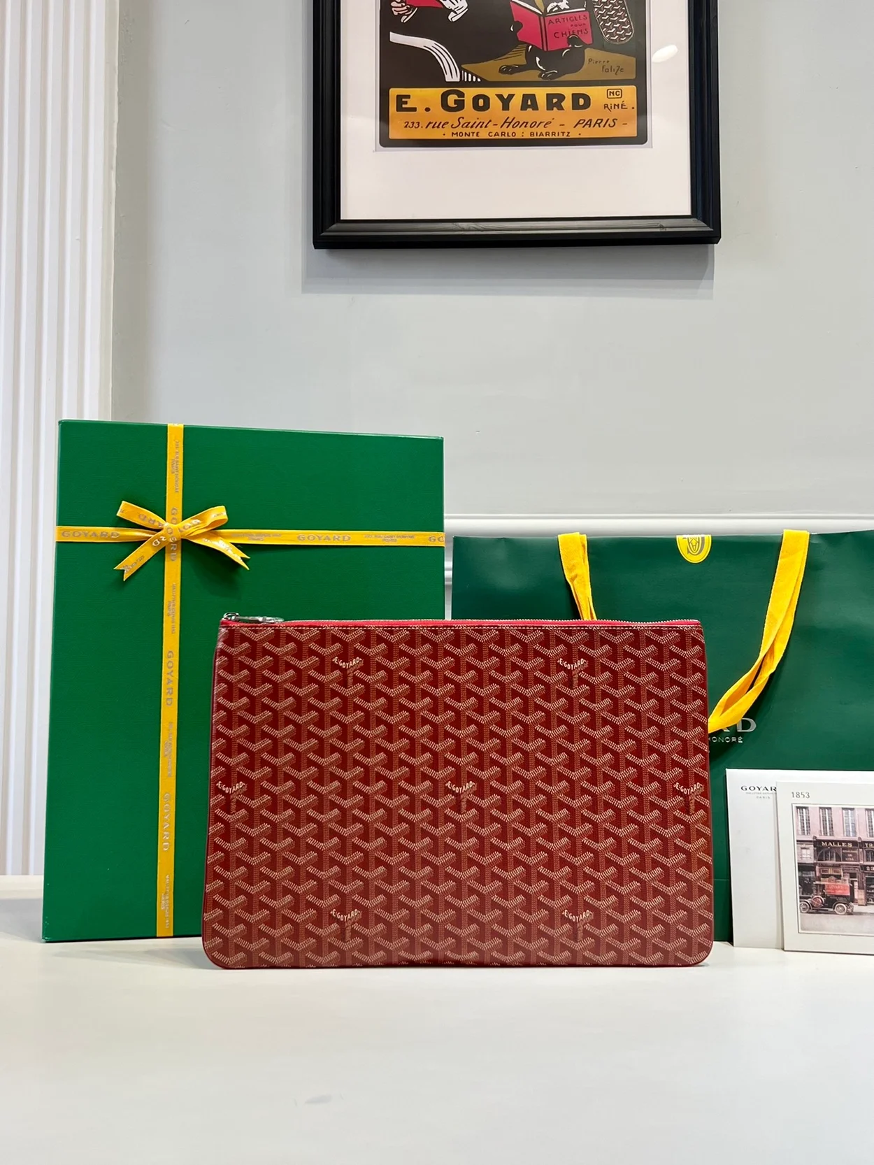 고야드 세나 클러치 MGM 레드