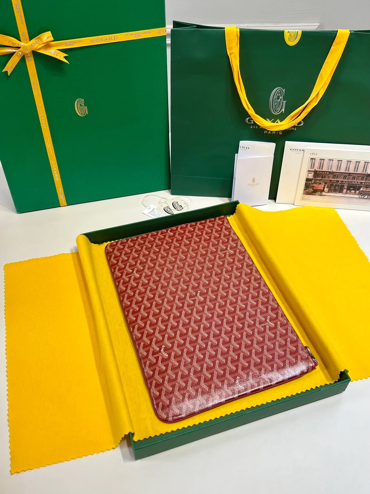 고야드 세나 클러치 MGM 레드