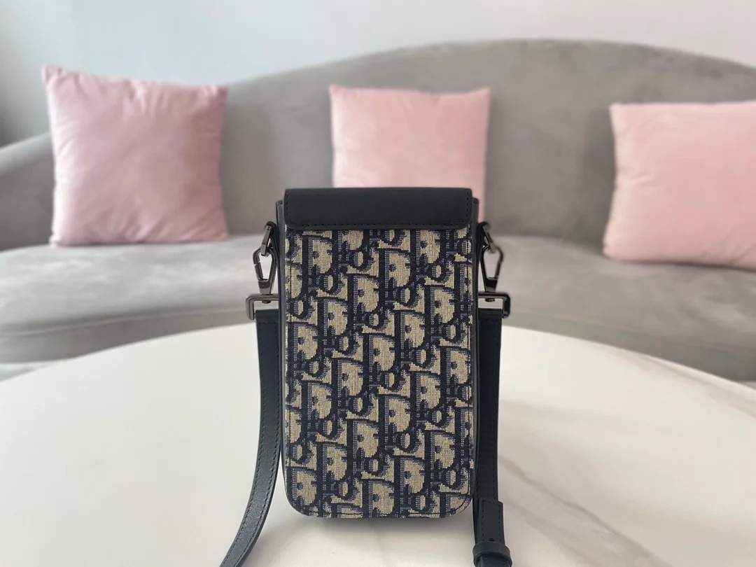 디올 버티컬 파우치 베이지