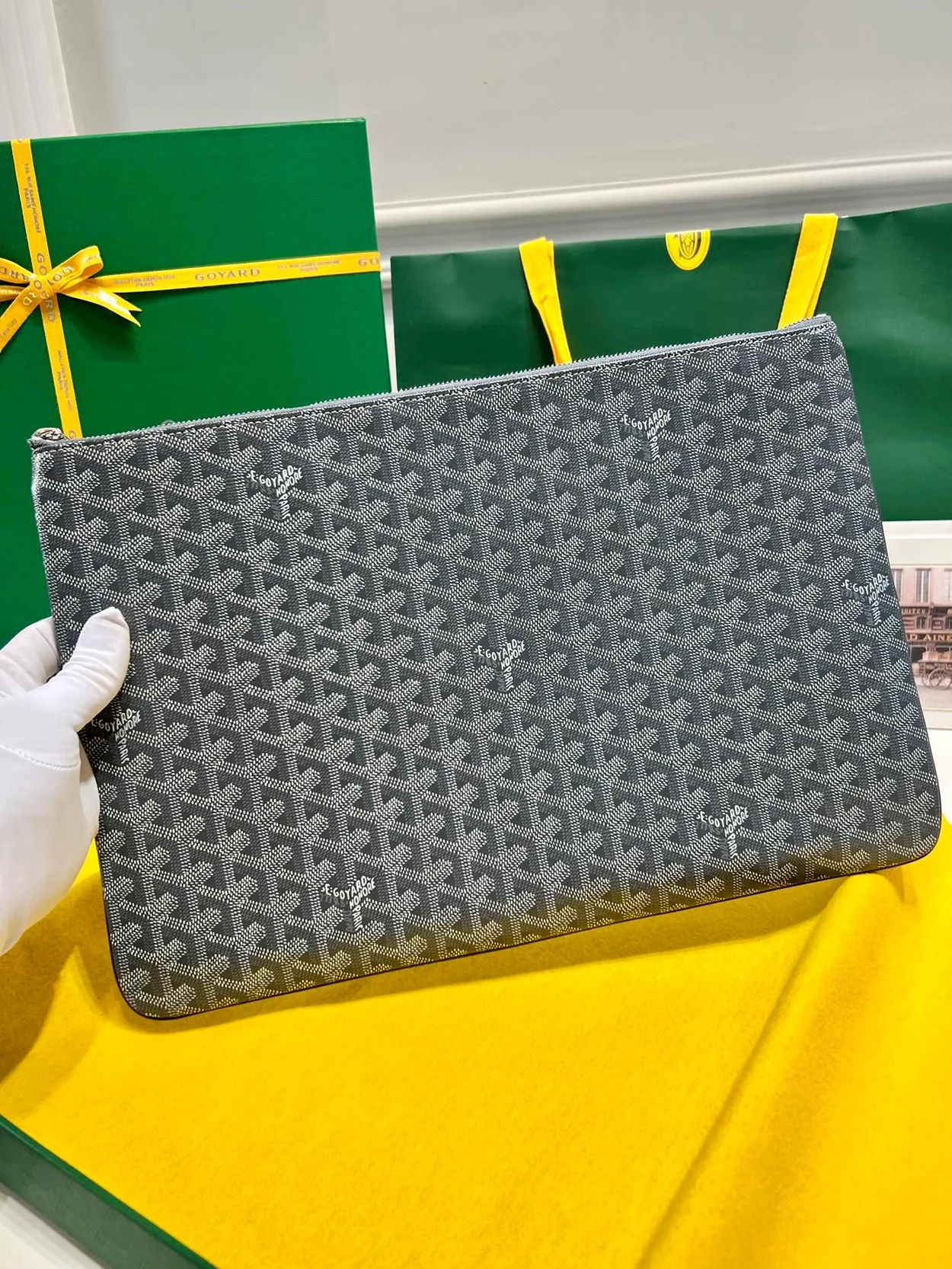 고야드 세나 클러치 MGM 그레이