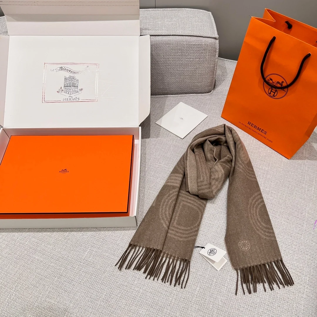 에르메스 포부르 캐시미어 머플러 베이지