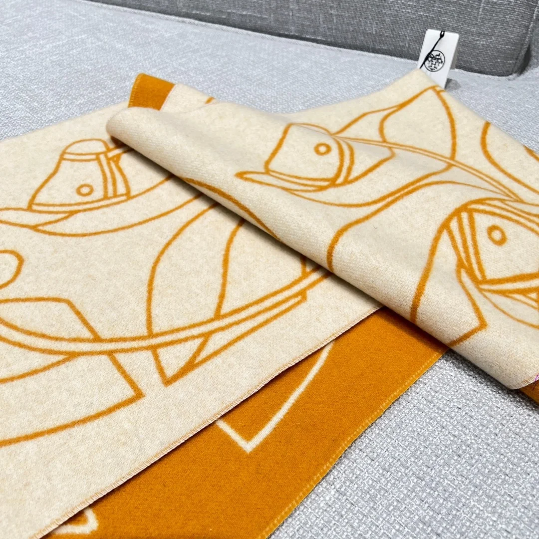 에르메스 카사퀘 오렌지 머플러