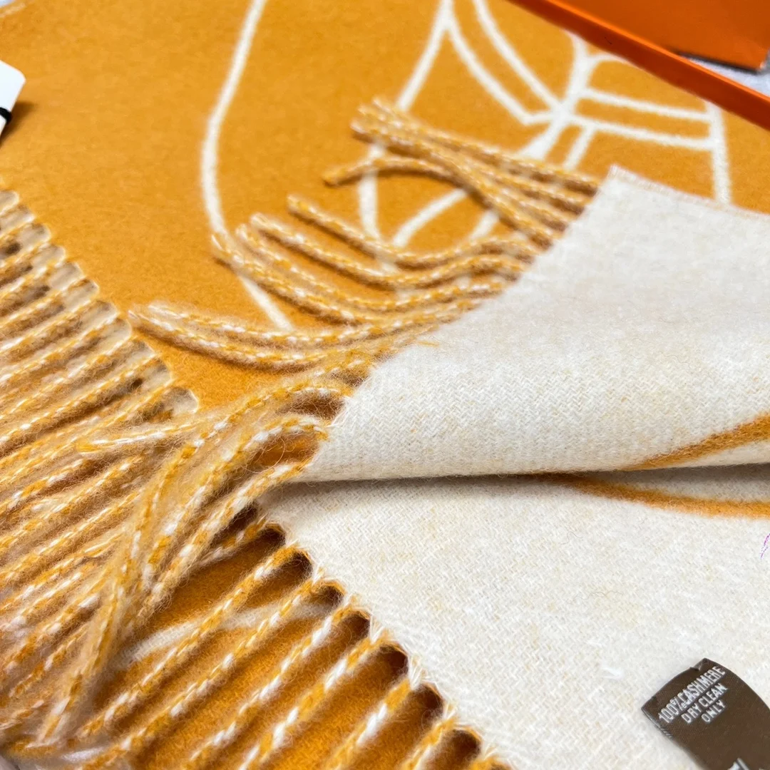 에르메스 카사퀘 오렌지 머플러