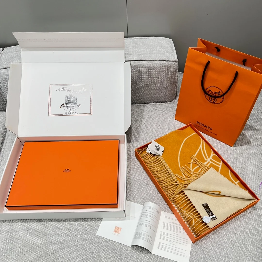 에르메스 카사퀘 오렌지 머플러