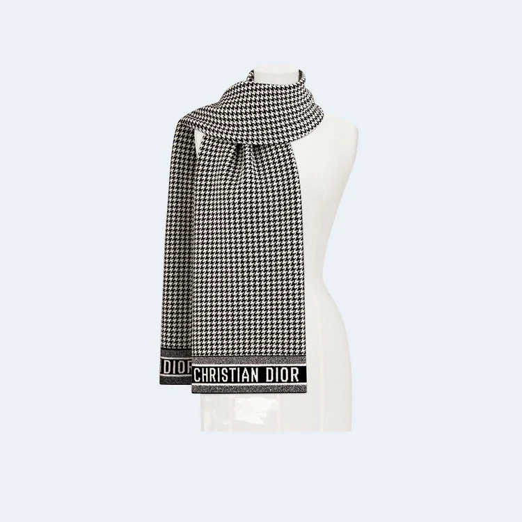 디올 30 몽테인 스카프 블랙&화이트