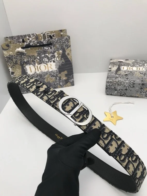 디올 오블리크 자카드 벨트