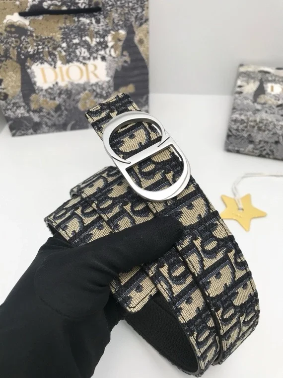 디올 오블리크 자카드 벨트