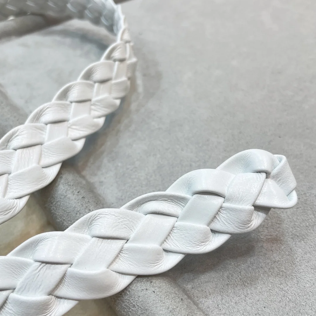 프라다 나파 레더 벨트 화이트 25mm