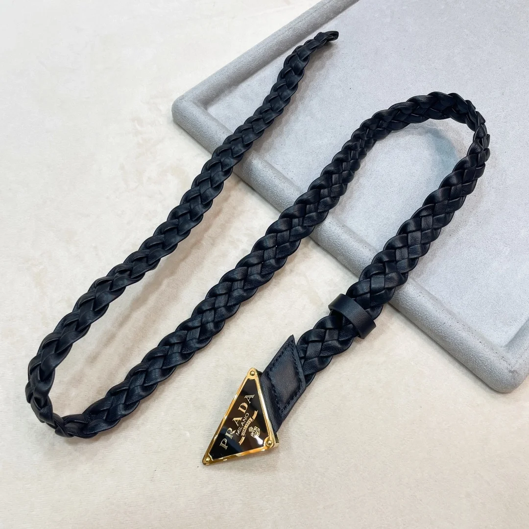 프라다 나파 레더 벨트 블랙 25mm