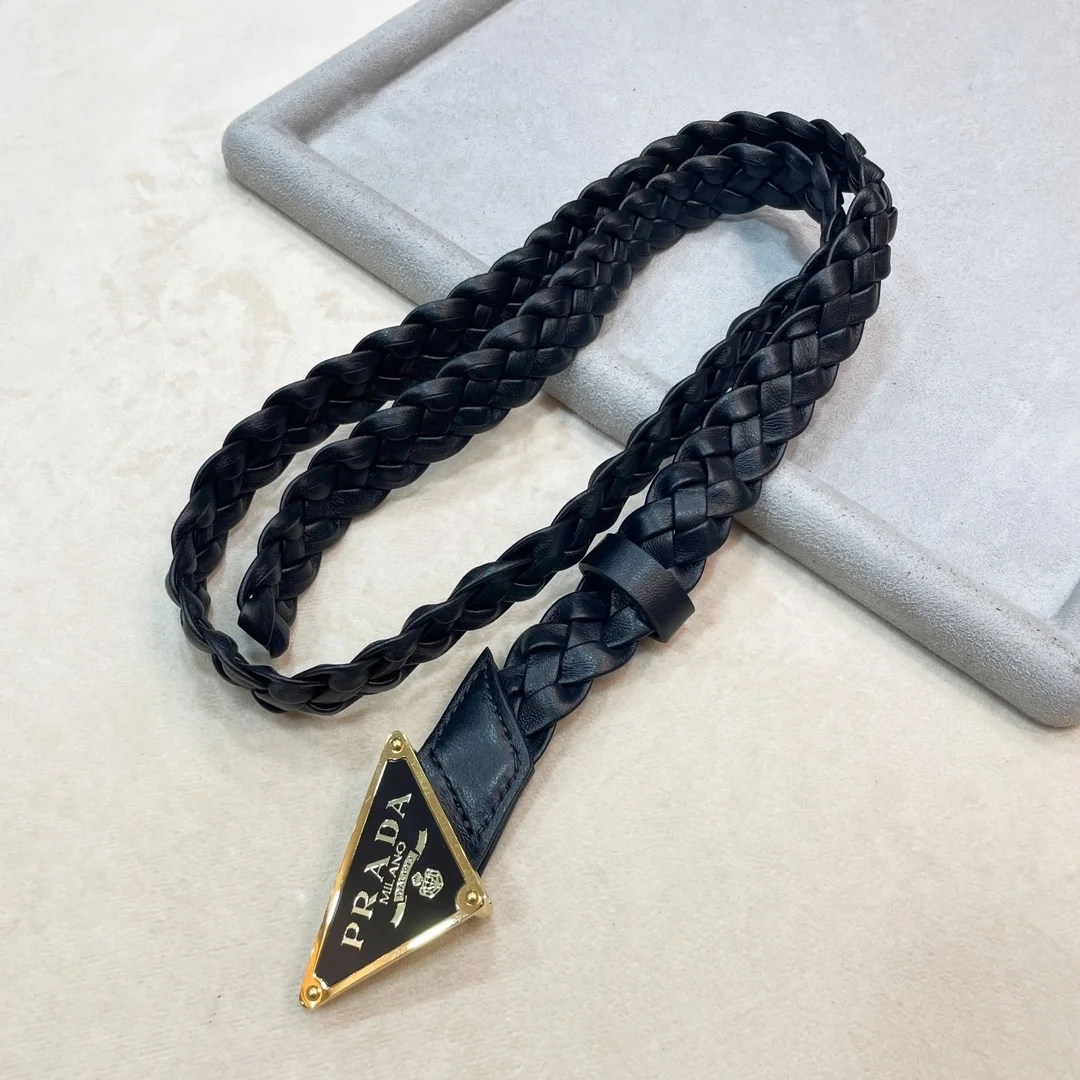 프라다 나파 레더 벨트 블랙 25mm