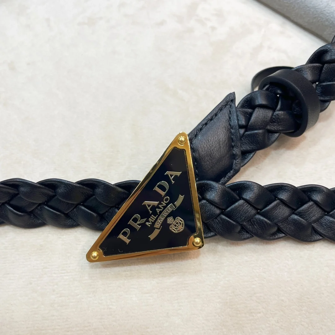 프라다 나파 레더 벨트 블랙 25mm