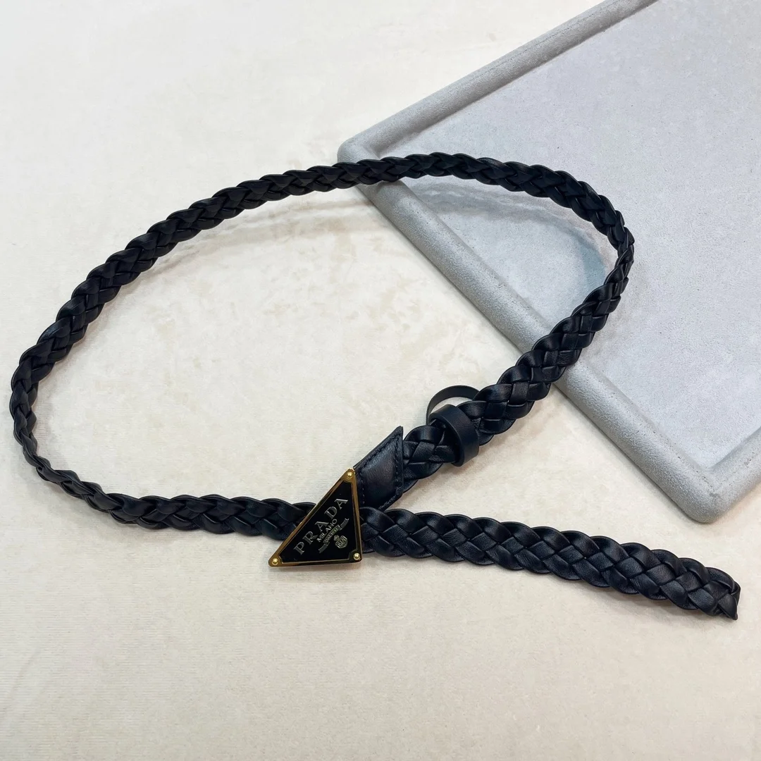 프라다 나파 레더 벨트 블랙 25mm