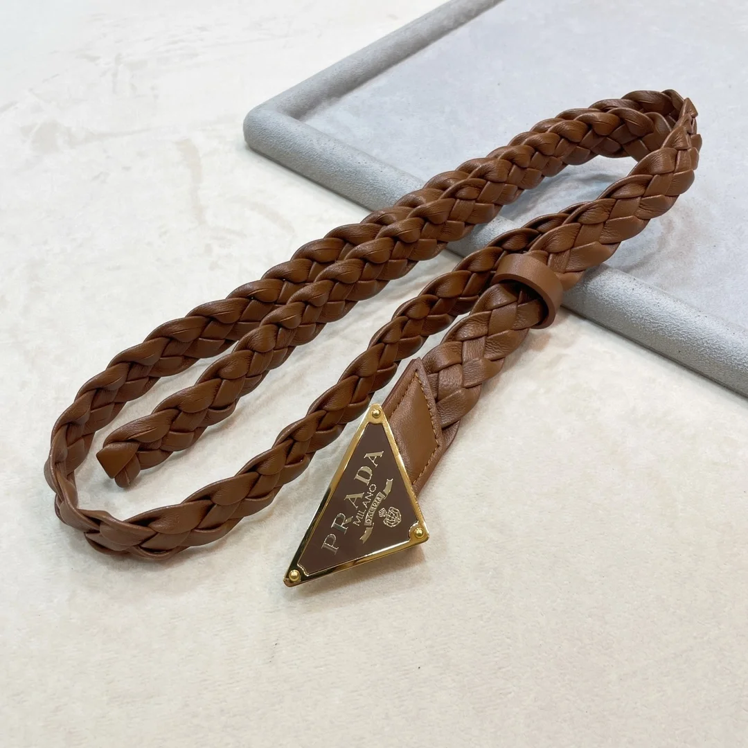 프라다 나파 레더 벨트 브라운 25mm