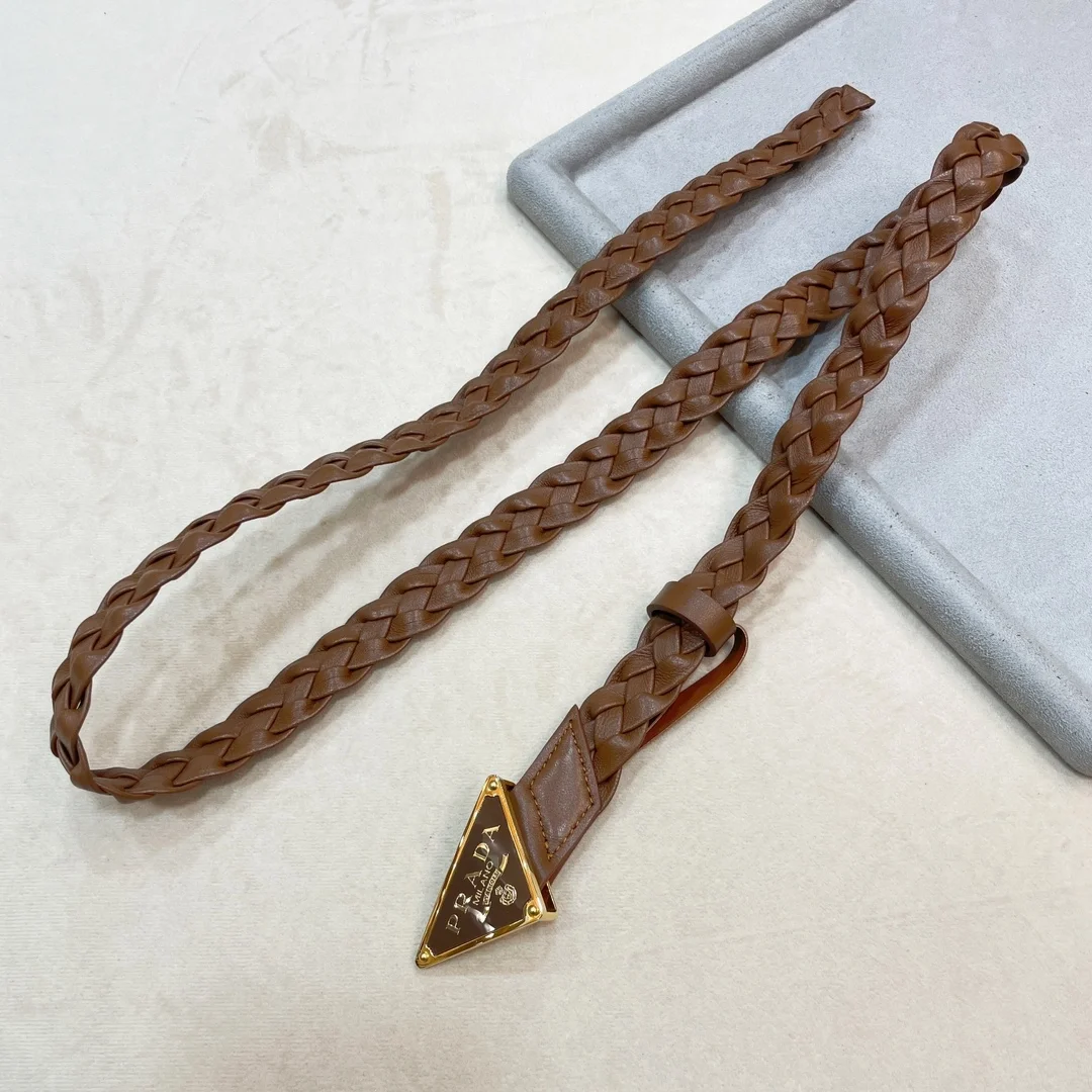 프라다 나파 레더 벨트 브라운 25mm