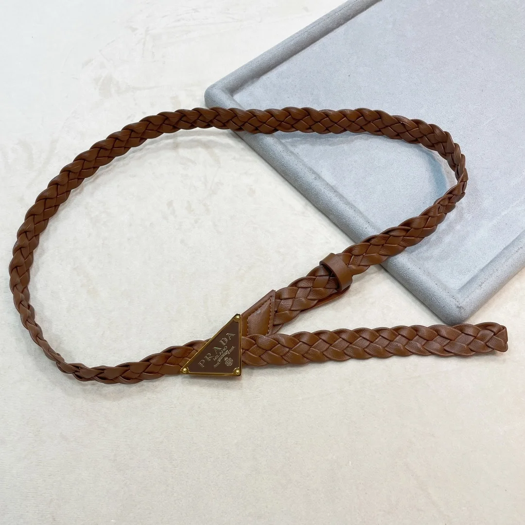 프라다 나파 레더 벨트 브라운 25mm