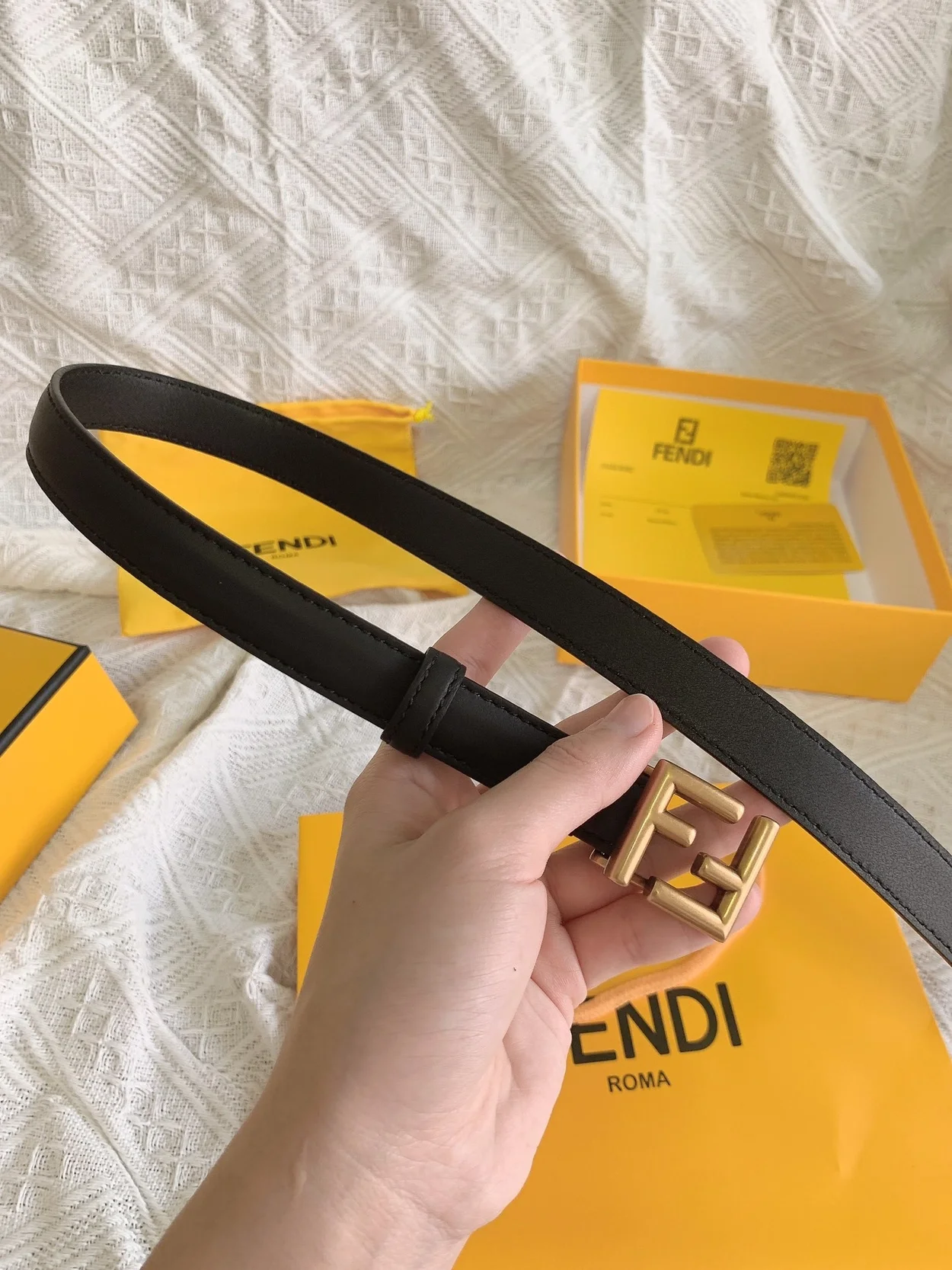 펜디 블랙 벨트 20mm