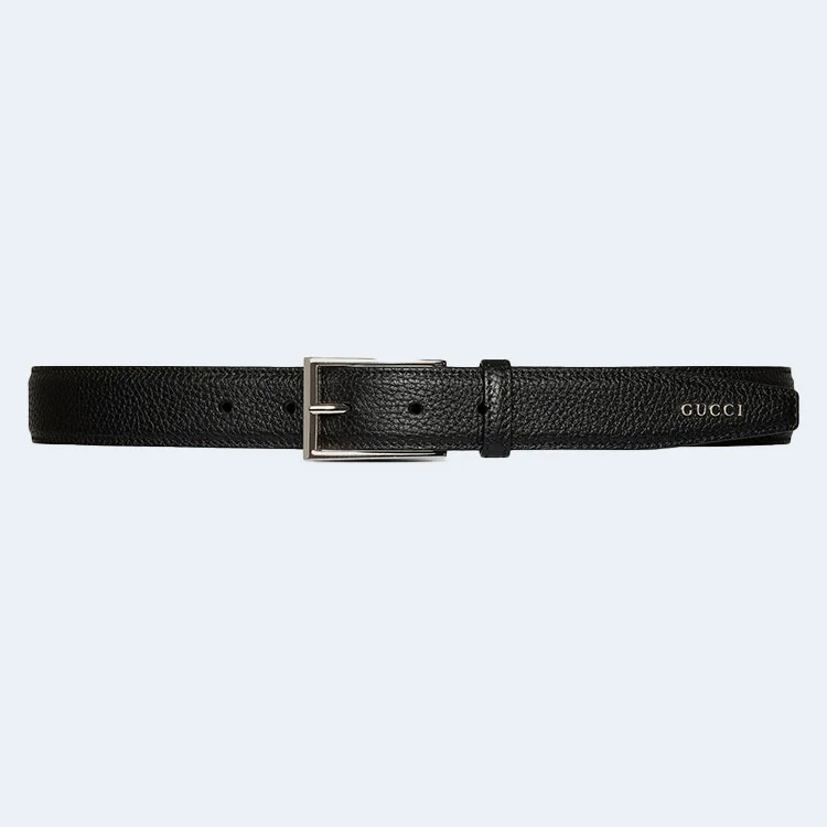 구찌 직사각형 버클 벨트 블랙 30mm