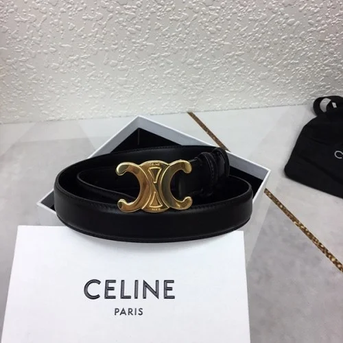 셀린느 미디움 트리옹프 벨트 토리옹 레더 블랙