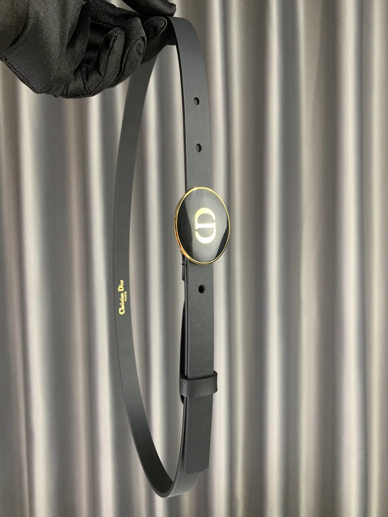 디올 테디 벨트 블랙 15mm