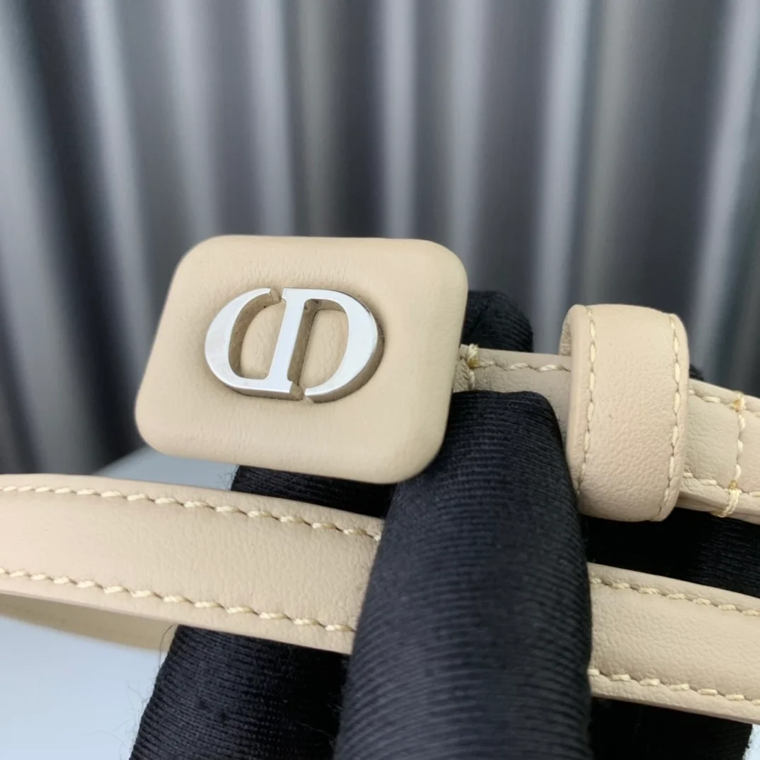 디올 바비 벨트 베이지 12mm