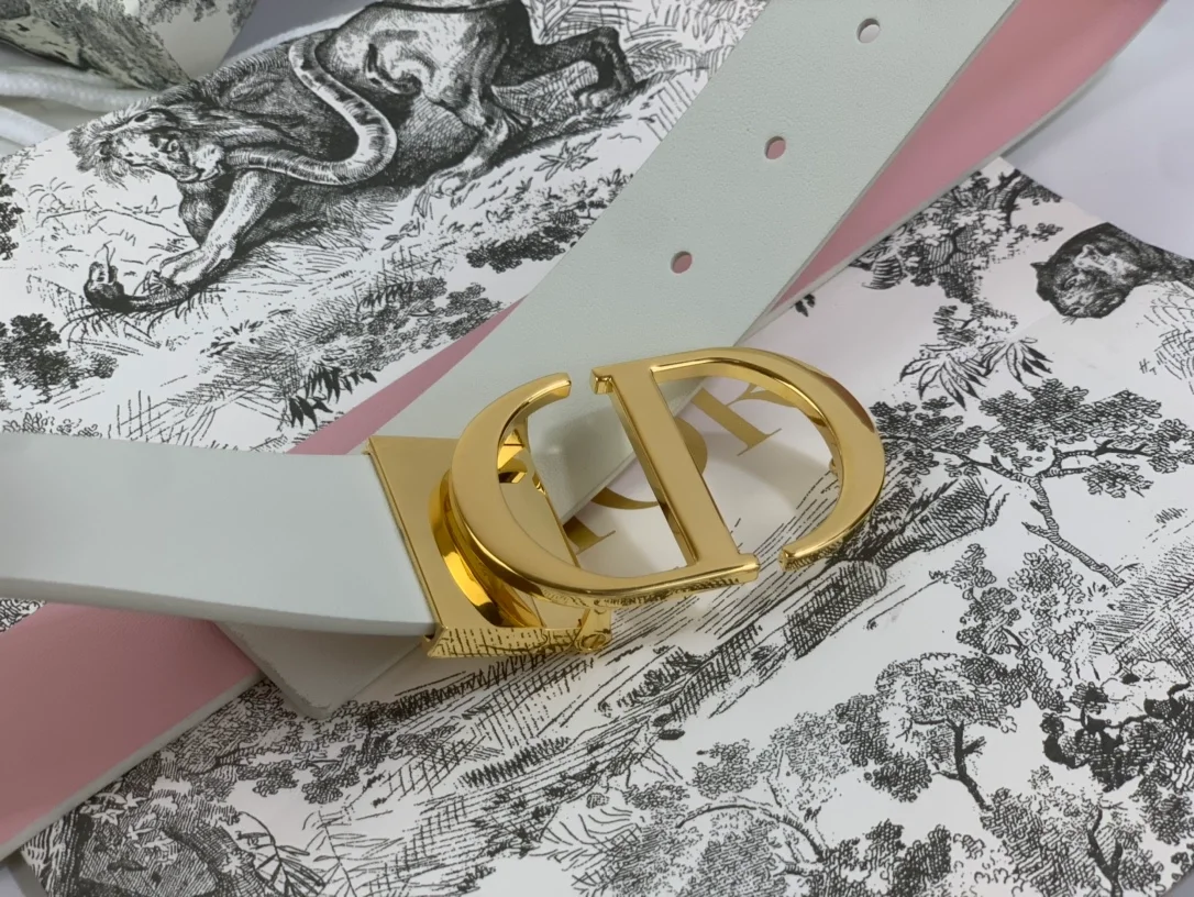 디올 30 몽테뉴 리버서블 벨트 핑크 라떼 35mm