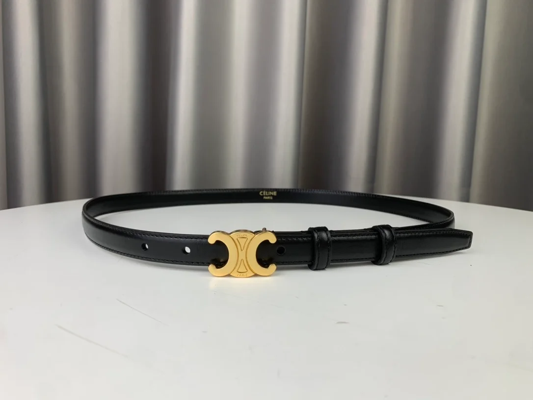 셀린느 스몰 트리옹프 벨트 블랙 18mm