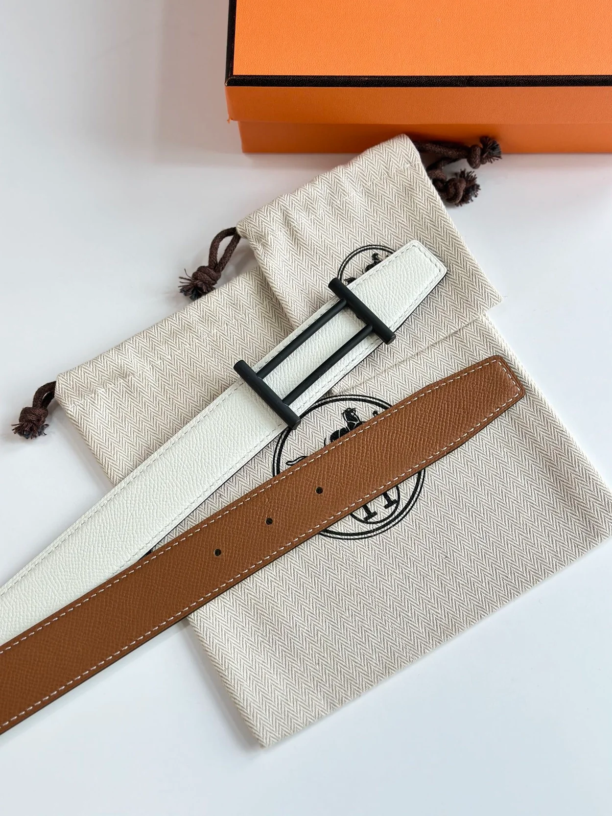 에르메스 라이더 리버서블 벨트 다크 32mm