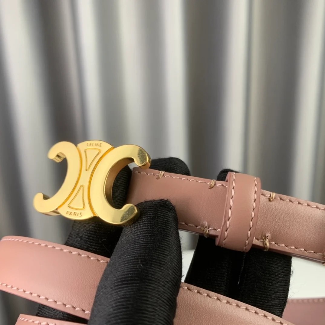 셀린느 스몰 트리옹프 벨트 핑크 18mm
