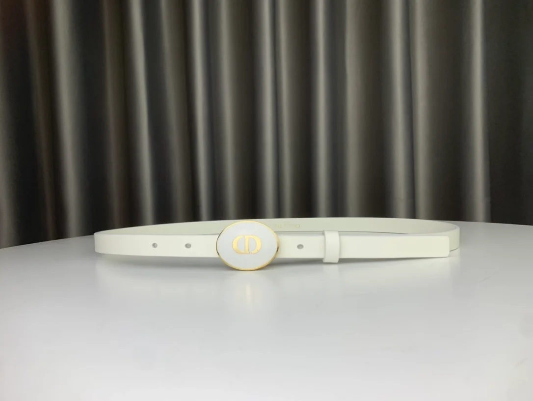 디올 테디 벨트 화이트 15mm