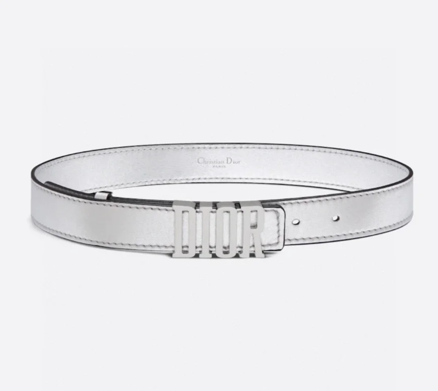 디올 D-FENCE 리버서블 벨트 실버 30mm